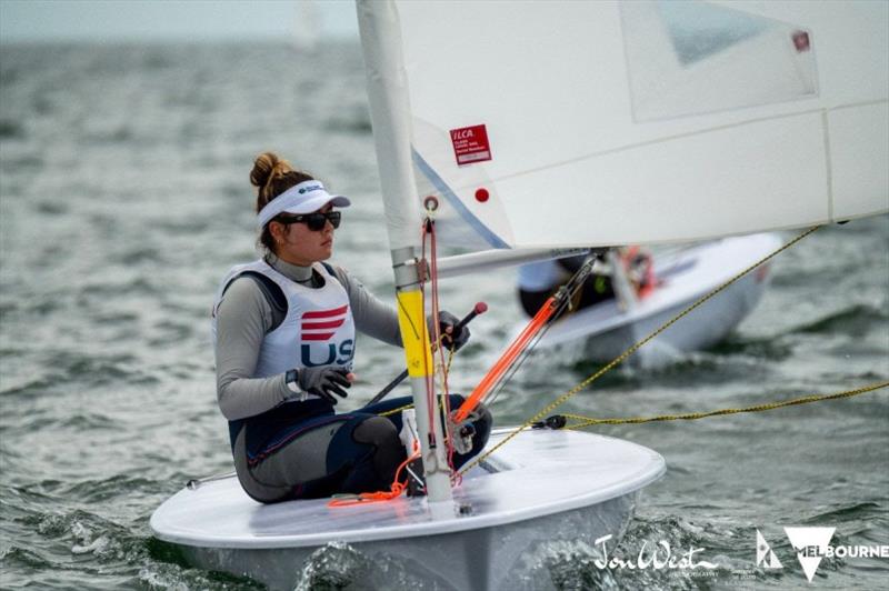 Charlotte Rose at the 2020 ILCA Women's Laser Radial World Championships, day 3 photo copyright Jon West Photography taken at Sandringham Yacht Club and featuring the ILCA 6 class