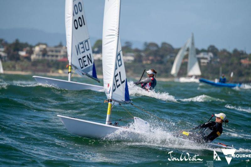 Emma Plasschaert and Anne-Marie Rindom - 2020 ILCA Laser Radial Women's Championship, Day 4 photo copyright Jon West Photography taken at  and featuring the ILCA 6 class