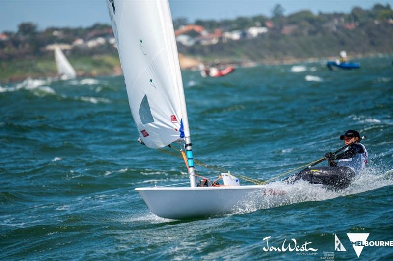 Erika Reineke at the 2020 ILCA Women's Laser Radial World Championships, Day 4 photo copyright Jon West Photography taken at  and featuring the ILCA 6 class