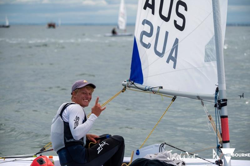 Michael Compton - 2020 ILCA Laser Radial Women's Championship, final day photo copyright Jon West Photography taken at Sandringham Yacht Club and featuring the ILCA 6 class