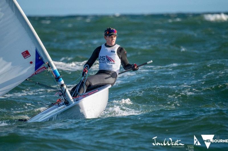 Paige Railey at the 2020 ILCA Women's Laser Radial World Championships photo copyright Jon West Photography taken at Sandringham Yacht Club and featuring the ILCA 6 class