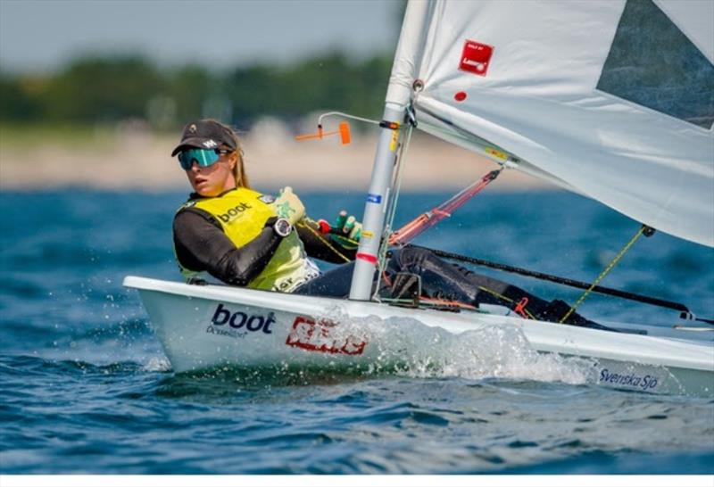 Last year's winner of the Kieler Woche and Olympic as well as World Championship 6th, Josefin Olsson from Sweden, is certainly also among the candidates for the Kieler Woche victory photo copyright S. Klahn / Kieler Woche taken at  and featuring the ILCA 6 class