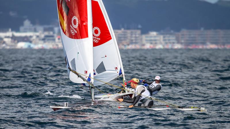 Tokyo2020 - Day 1 - July, 25 - Enoshima, Japan.Weger (GER) and Vorobeva (CRO) - Laser Radial - photo © Richard Gladwell - Sail-World.com / nz