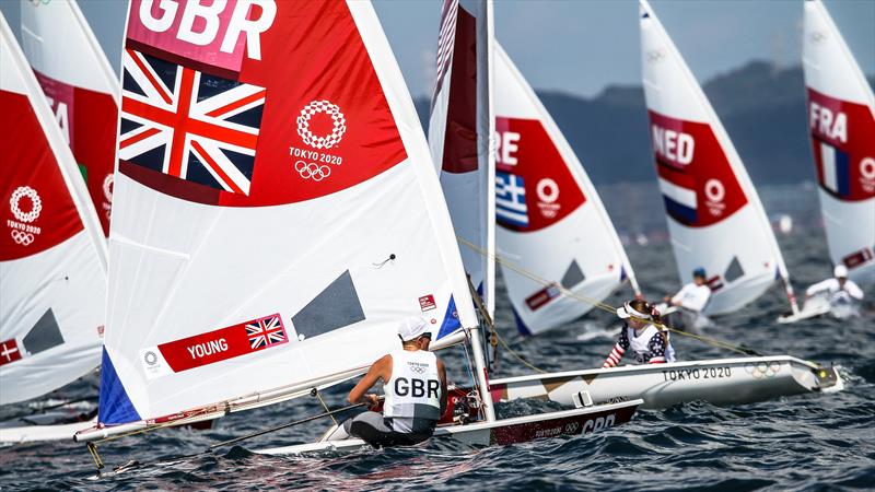 Tokyo2020 - Day 1 - July, 25 - Enoshima, Japan. Alison Young (GBR) - Race 1 - Laser Radial photo copyright Richard Gladwell - Sail-World.com / nz taken at Royal New Zealand Yacht Squadron and featuring the ILCA 6 class