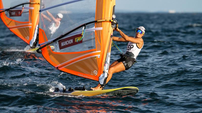 Tokyo2020 - Day 1 - July, 25 - Enoshima, Japan. - Blanca Manchon (ESP) Womens RS:X photo copyright Richard Gladwell - Sail-World.com / nz taken at Royal New Zealand Yacht Squadron and featuring the ILCA 6 class