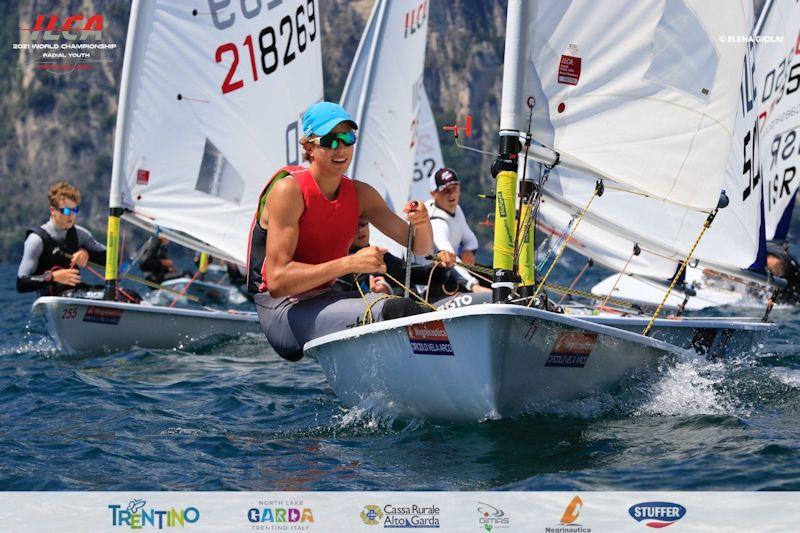 Seb Kempe in the 2021 ILCA 6 Youth Worlds at Lake Garda photo copyright Elena Giolai / www.elenagiolai.com taken at Circolo Vela Arco and featuring the ILCA 6 class