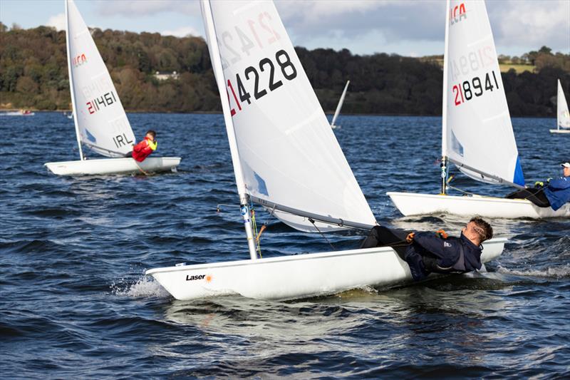 Darragh Collins of Royal Cork Yacht Club competing in the ILCA 6 class during the Investwise Irish Sailing Youth Nationals on Cork Harbour photo copyright David Branigan / Oceansport taken at Royal Cork Yacht Club and featuring the ILCA 6 class