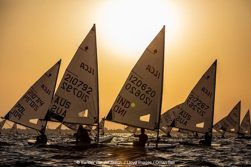 ILCA 6 World Championships in Oman day 4 photo copyright Sander van der Borch / Lloyd Images / Oman Sail taken at  and featuring the ILCA 6 class