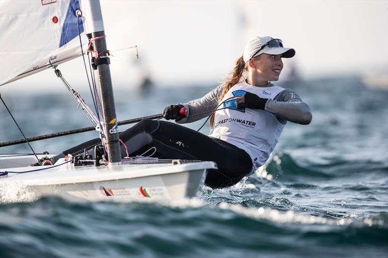 Agata Barwinska (POL) at the 2021 ILCA 6 World Championships in Oman day 6 - photo © Sander van der Borch / Lloyd Images / Oman Sail