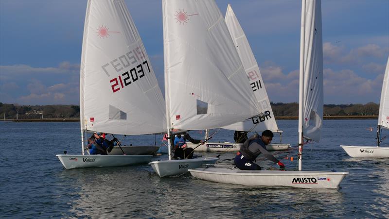 ILCA training at Lymington photo copyright Jon Emmett taken at Royal Lymington Yacht Club and featuring the ILCA 6 class