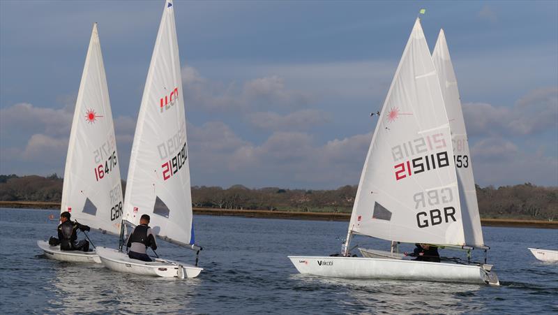 ILCA training at Lymington photo copyright Jon Emmett taken at Royal Lymington Yacht Club and featuring the ILCA 6 class