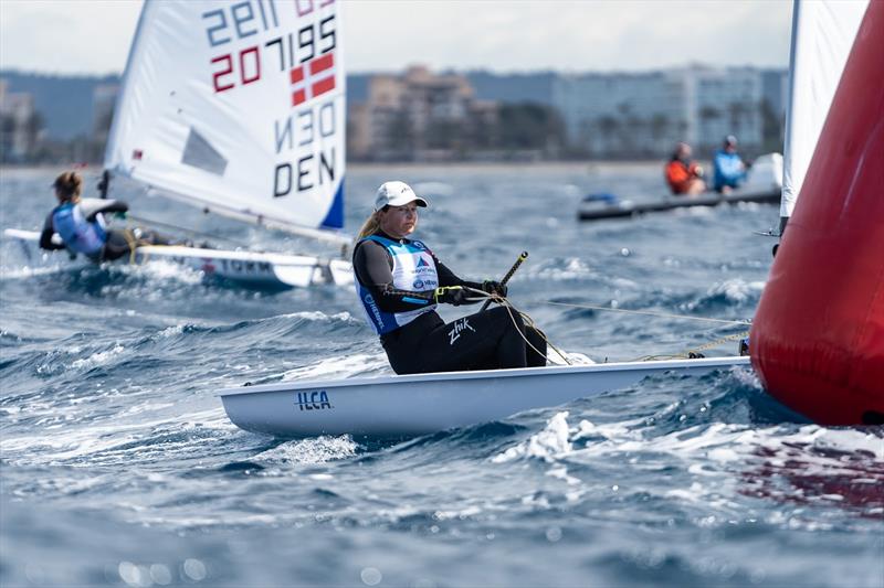 Elyse Ainsworth in the ILCA 6 Medal Race  - Princess Sofia Trophy photo copyright Beau Outteridge taken at Real Club Náutico de Palma and featuring the ILCA 6 class