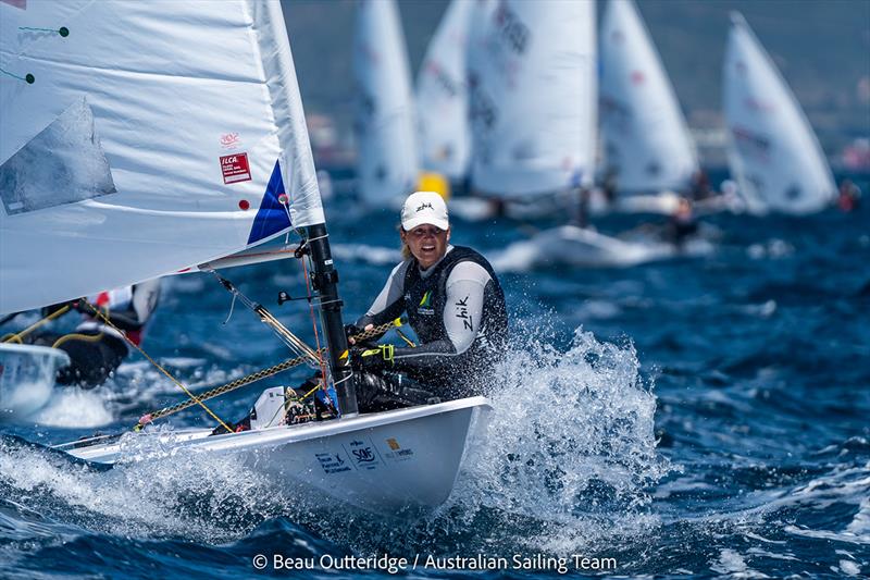 Elyse Ainsworth - French Olympic Week photo copyright Beau Outteridge / Australian Sailing Team taken at  and featuring the ILCA 6 class