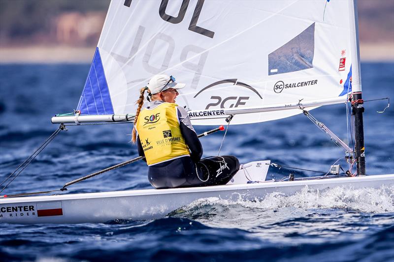 Poland's Agata Barwinska wins ILCA 6 gold at the 53rd Semaine Olympique Francais, Hyeres photo copyright Sailing Energy / FFVOILE taken at COYCH Hyeres and featuring the ILCA 6 class