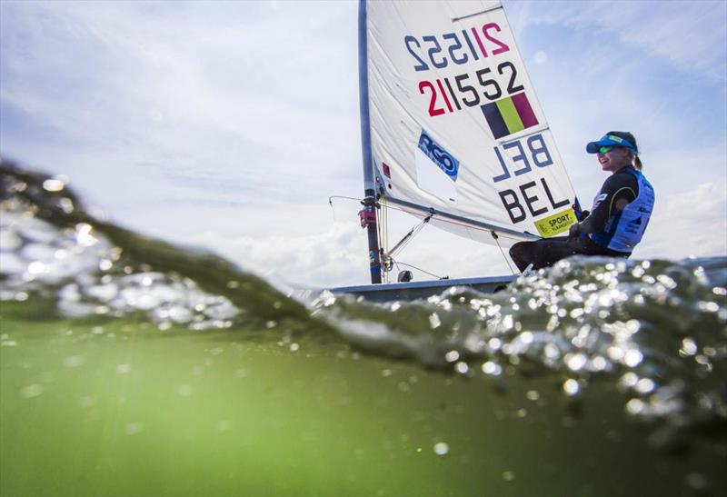 Emma Plasschaert (BEL) shot up the rankings on day 3 of the Hempel World Cup Series at the Allianz Regatta photo copyright Sailing Energy / Hempel World Cup Series Allianz Regatta taken at  and featuring the ILCA 6 class