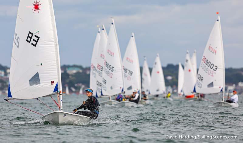 Bournemouth Digital Poole Week 2022 day 1 photo copyright David Harding / www.sailingscenes.com taken at Parkstone Yacht Club and featuring the ILCA 6 class