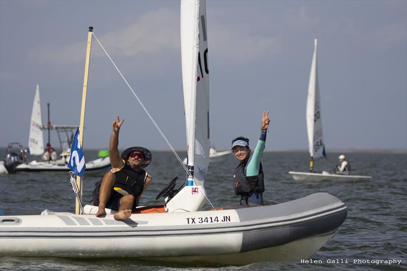 2022 ILCA 6 Women's & Men's World Championships at Kemah, Texas, USA day 2 photo copyright Helen Galli Photography / 2022ilca6.ilca-worlds.org/photos/  taken at Texas Corinthian Yacht Club and featuring the ILCA 6 class