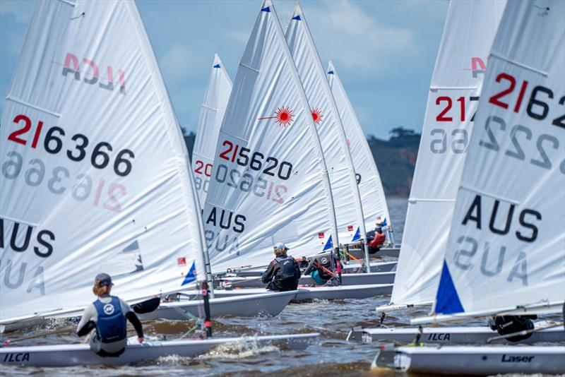 A strong fleet from the ILCA class were on display at Sail Sandy - photo © Jordan Roberts