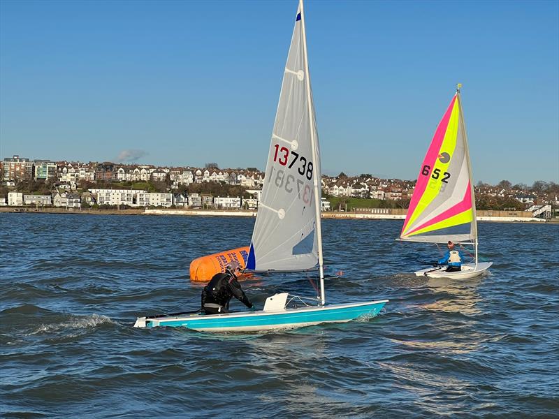 Leigh on Sea SC Brass Monkey Trophy Race photo copyright Steve Hill taken at Leigh-on-Sea Sailing Club and featuring the ILCA 6 class