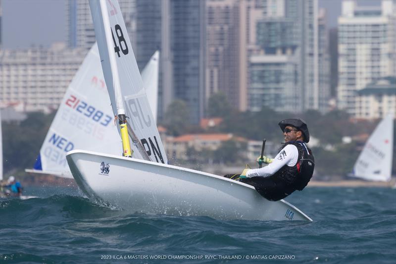 2023 ILCA 6 Masters Worlds Day 4 photo copyright Matias Capizzano / www.capizzano.com taken at Royal Varuna Yacht Club and featuring the ILCA 6 class