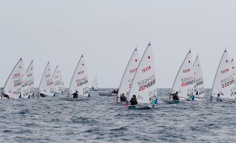 Zoe Thomson (204568) and Elyse Ainsworth (222150) on the race course - ILCA European Championships photo copyright Thom Touw Sailing Photographer taken at  and featuring the ILCA 6 class