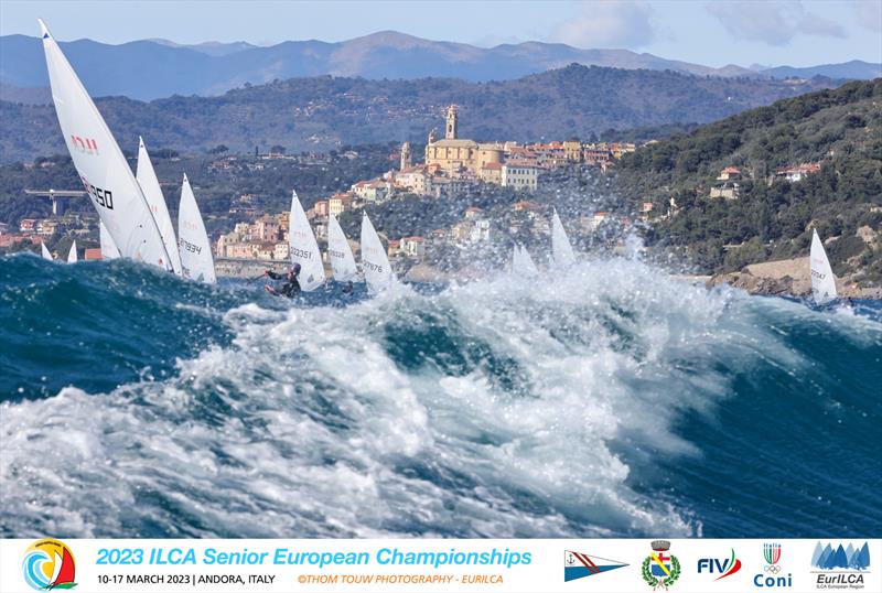 ILCA European Championships day 4 photo copyright Thom Touw Photography / EurILCA taken at Circolo Nautico Andora and featuring the ILCA 6 class