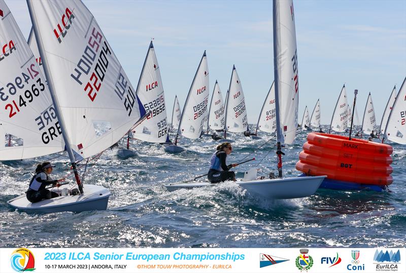 ILCA European Championships day 5 photo copyright Thom Touw Photography / EurILCA taken at Circolo Nautico Andora and featuring the ILCA 6 class