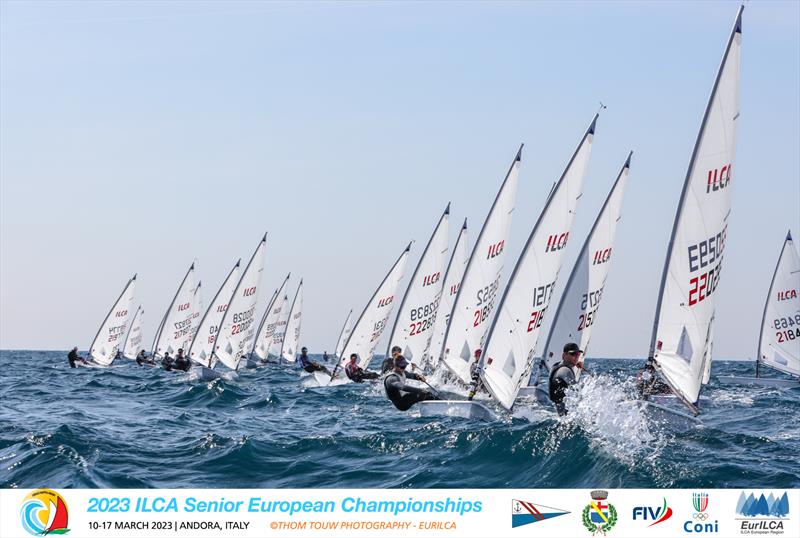 ILCA European Championships day 6 photo copyright Thom Touw Photography / EurILCA taken at Circolo Nautico Andora and featuring the ILCA 6 class