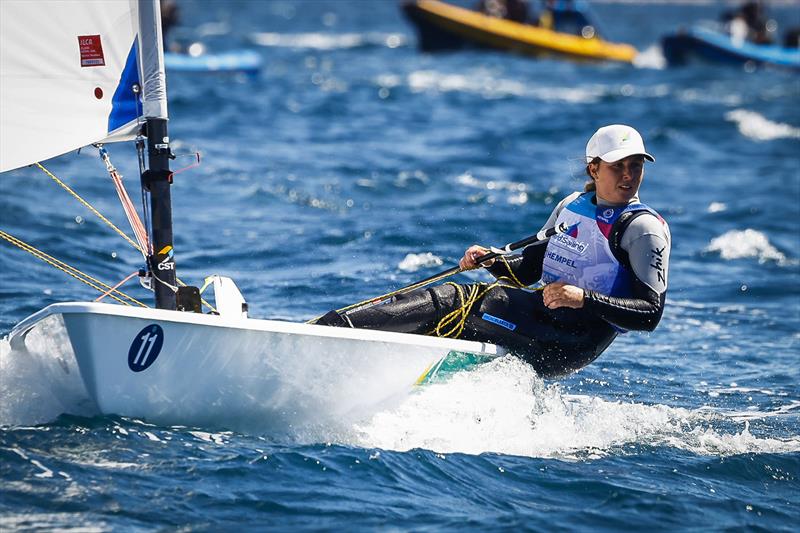 Zoe Thomson finished in second place after the fleet racing in the ILCA 6 at Palma photo copyright SAILING ENERGY taken at Real Club Náutico de Palma and featuring the ILCA 6 class
