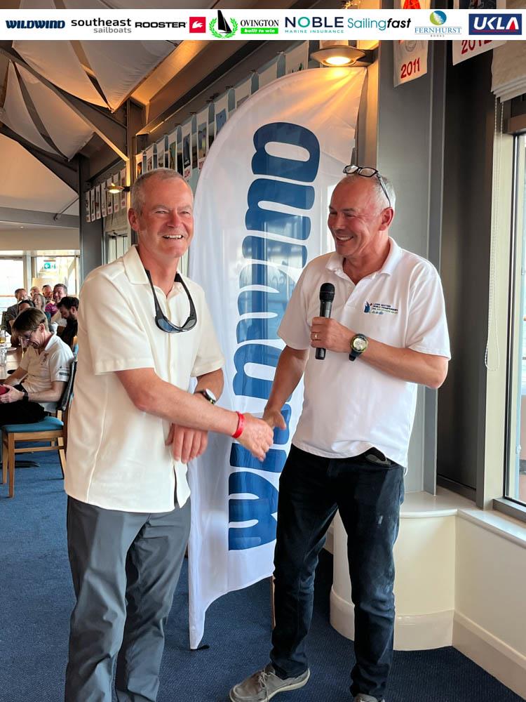 Wildwind prize draw winner Marshall King in the ILCA Masters National Championships at HISC photo copyright UKLCA taken at Hayling Island Sailing Club and featuring the ILCA 6 class