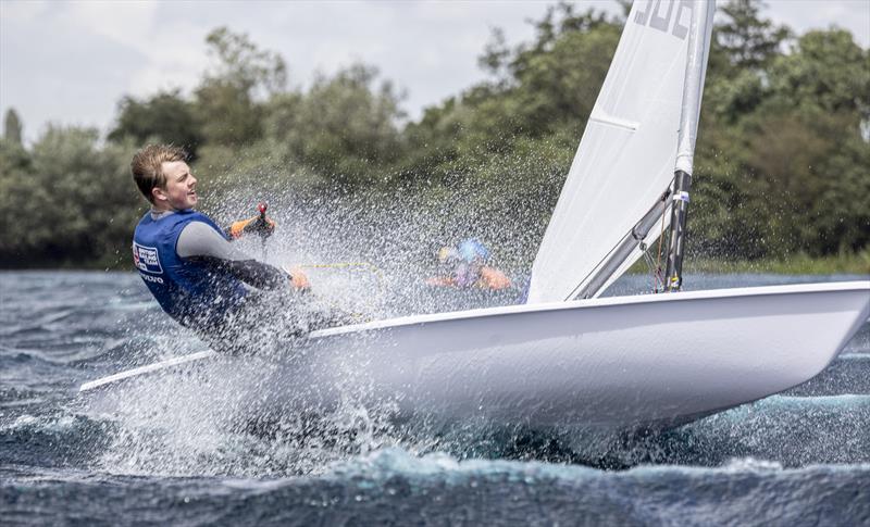 Overall winner of the Commodore's Cup Sam Grayton in an ILCA 6 at the Notts County SC Regatta photo copyright David Eberlin taken at Notts County Sailing Club and featuring the ILCA 6 class