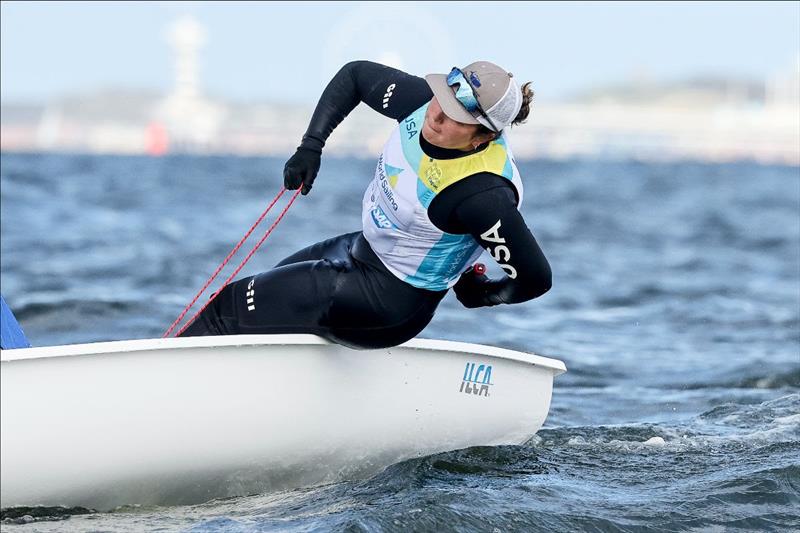 US Sailing Team at the 2023 Sailing World Championships - Day 3 photo copyright Sailing Energy / World Sailing taken at  and featuring the ILCA 6 class