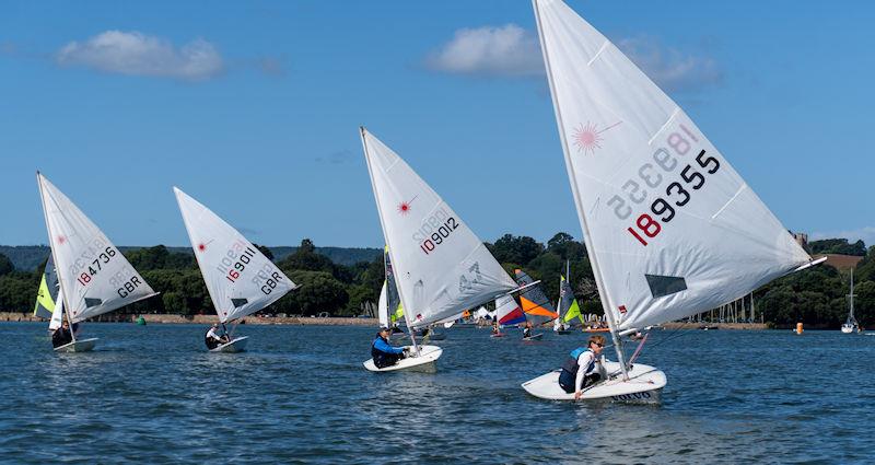 ILCAs during the Starcross Junior Regatta 2023 photo copyright Tom Wild taken at Starcross Yacht Club and featuring the ILCA 6 class