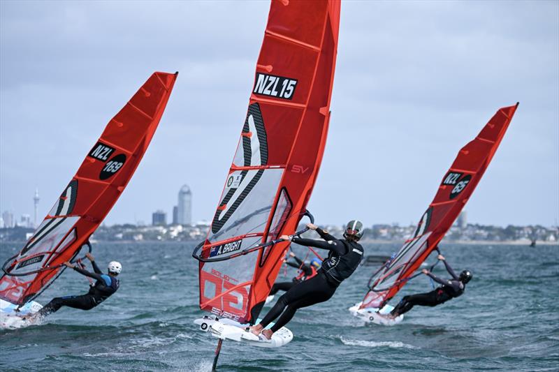 iQFoil - NZ Youth Championships - Murrays Bay Sailing Club - October 2023  photo copyright Chantelle Middleton/Salty Shot Photography taken at Murrays Bay Sailing Club and featuring the ILCA 6 class