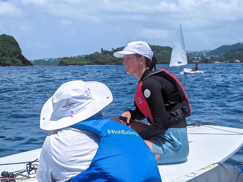 Young Vincentian Sailor representing SVG at PanAm Games 2023 photo copyright SVG Sailing Association taken at  and featuring the ILCA 6 class