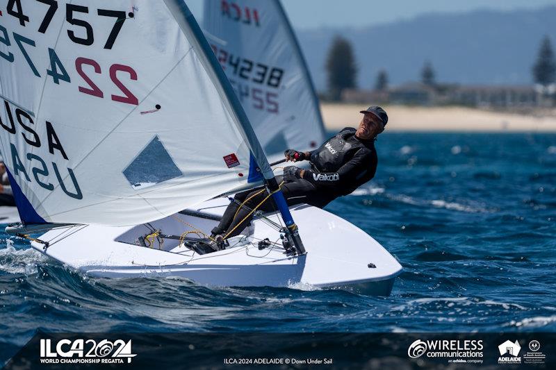 Andrew Holdsworth won the ILCA 6 Grand Masters division - ILCA Masters World Championships at Adelaide photo copyright Harry Fisher / Down Under Sail taken at Adelaide Sailing Club and featuring the ILCA 6 class