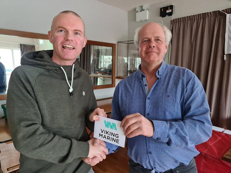 Conor Clancy, ILCA 6, 1st Overall with sponsor Ian O'Meara - Viking Marine DMYC Frostbites series 2 concludes - photo © Frank Miller