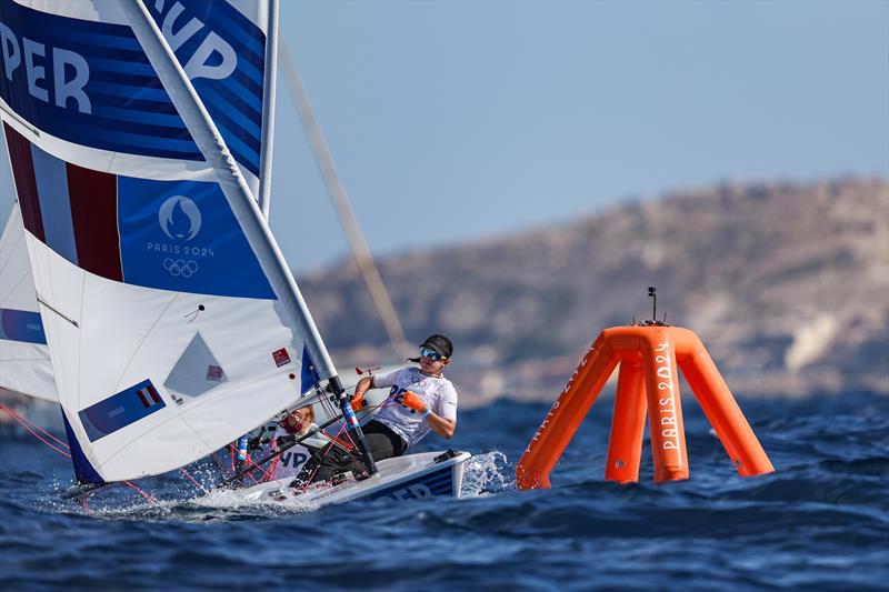 Florencia Chiarella (PER) Women's Dinghy on August 4 in Marseille at the Paris 2024 Olympic Regatta photo copyright World Sailing / Lloyd Images taken at  and featuring the ILCA 6 class