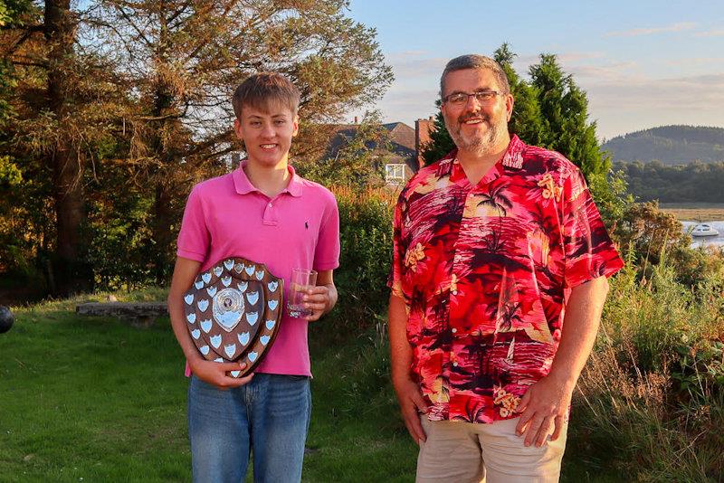 Callum McRobert, best under 15, with Club Commodore, Scott McColm - Kippford Week at Solway - photo © Nicola McColm