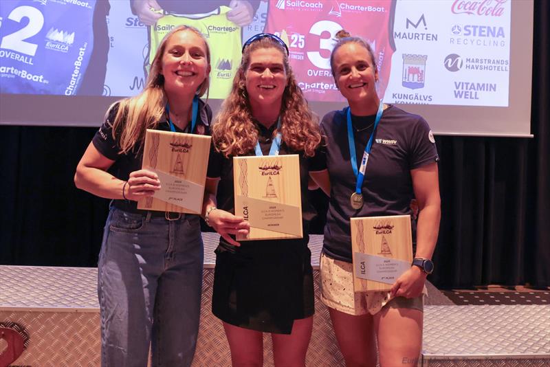 ILCA 6 Women's Podium in the Senior European Championships in Marstrand, Sweden - photo © Thom Thow / EurILCA
