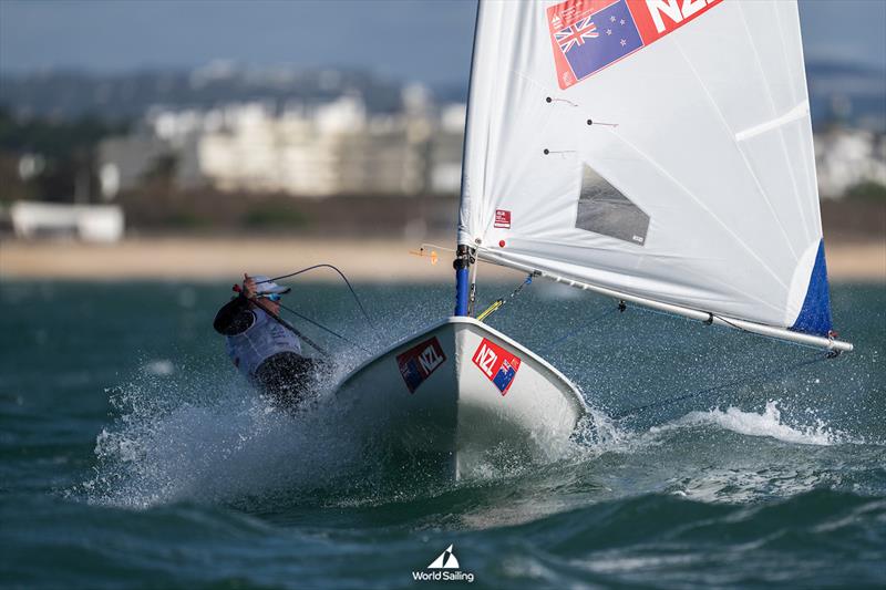 Cloe Turner (NZL) - Day 2 - Girls ILCA 6 - Day 2 - Youth Sailing Championships - December 16, 2025 - Vilamoura - photo © Nuno Fortinho Mendes/Prow Media