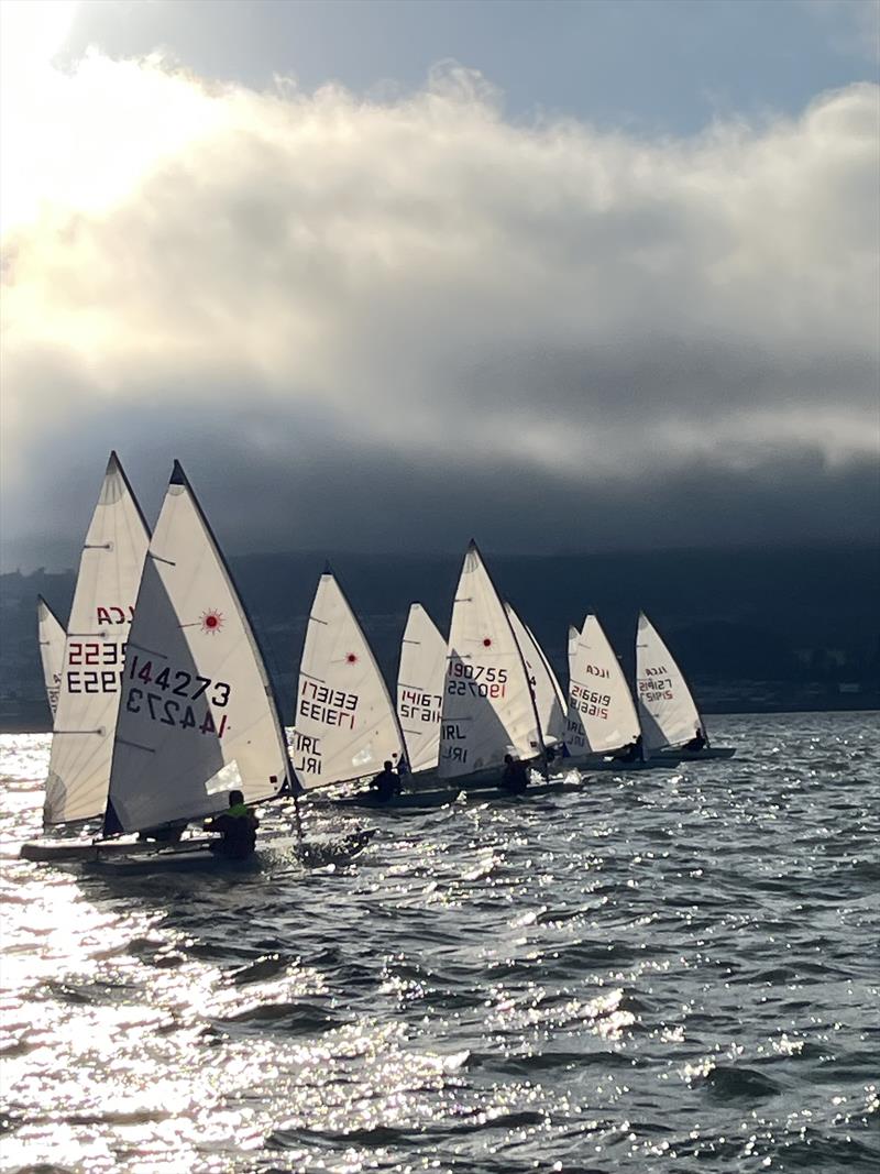 Howth YC Dinghy Frostbites Spring Series Day 1 photo copyright Harry Gallagher taken at Howth Yacht Club and featuring the ILCA 6 class