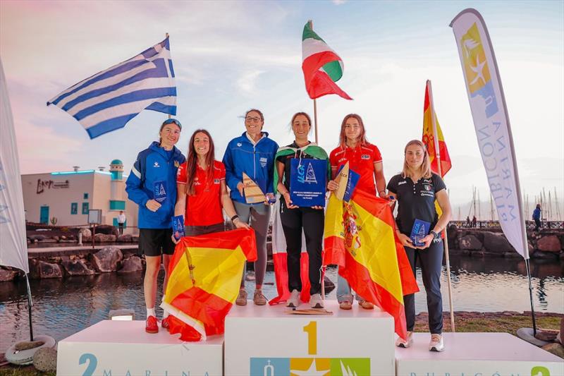 ILCA Under 21 World Championships in Lanzarote prize giving - photo © SAILING ENERGY / Lanzarote Sailing Center