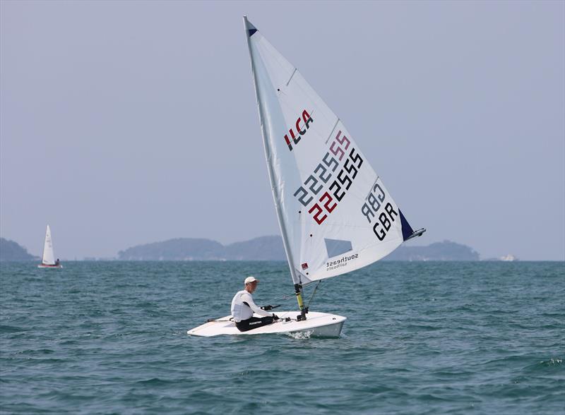 Max Hunt on day 2 of the Open Masters Championship 2026 photo copyright Henry Weidmann taken at Royal Varuna Yacht Club and featuring the ILCA 6 class