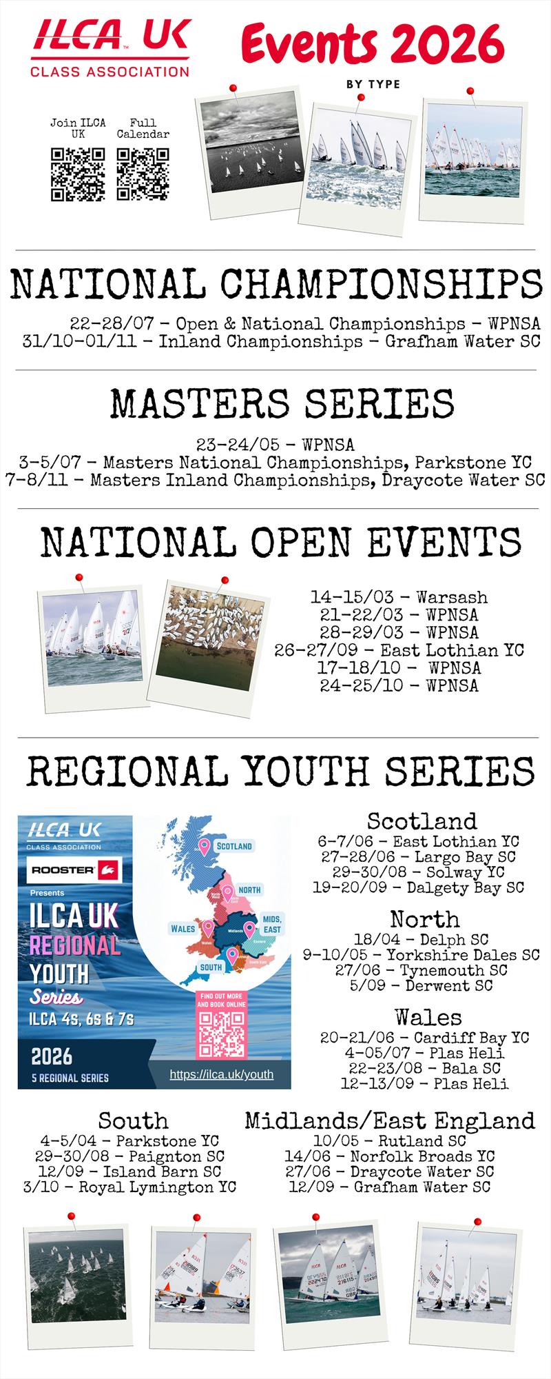 ILCA UK 2026 Events photo copyright ILCA UK taken at  and featuring the ILCA 6 class