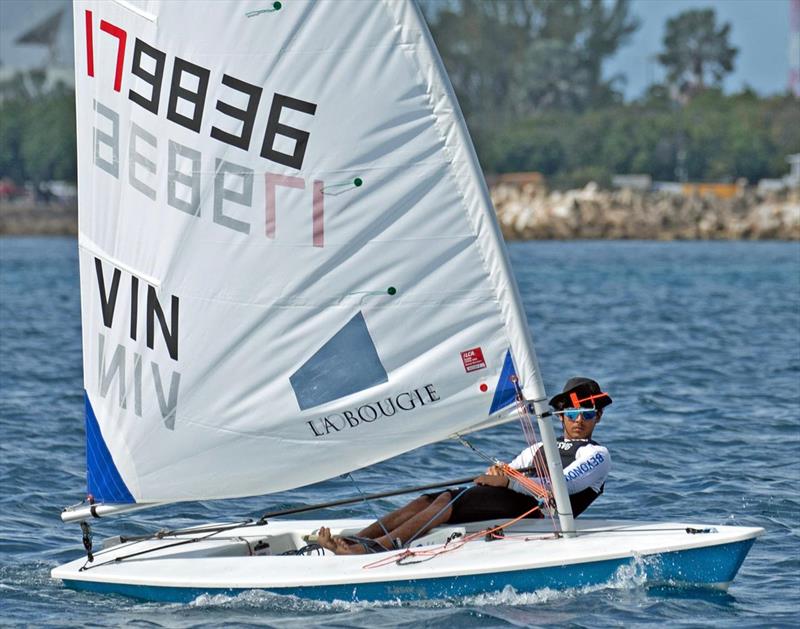 Kai Marks Dasent competing in the ILCA 6 Midwinters East Championships photo copyright SVG Sailing Association taken at Miami Yacht Club and featuring the ILCA 6 class