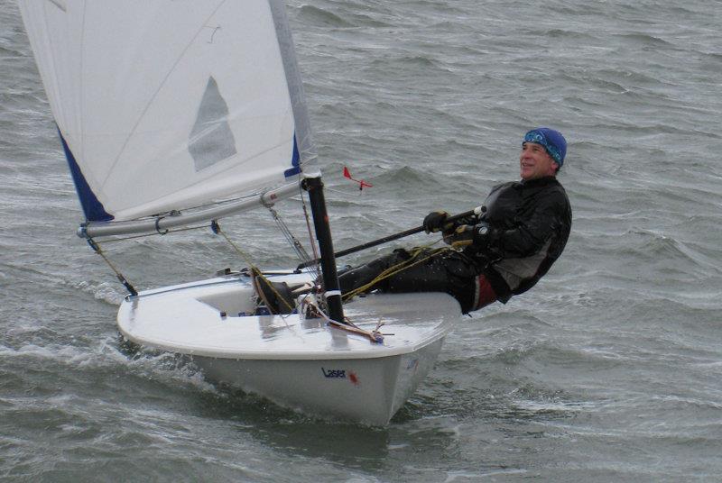 Daragh Peelo in the final race of the Howth YC Dinghy Frostbites Spring Series - photo © Neil Murphy