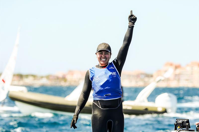 Charlotte Rose (USA) - 57th French Olympic Week in Hyères - Day 6 photo copyright Sailing Energy / French Olympic Week Hyères - TPM taken at COYCH Hyeres and featuring the ILCA 6 class