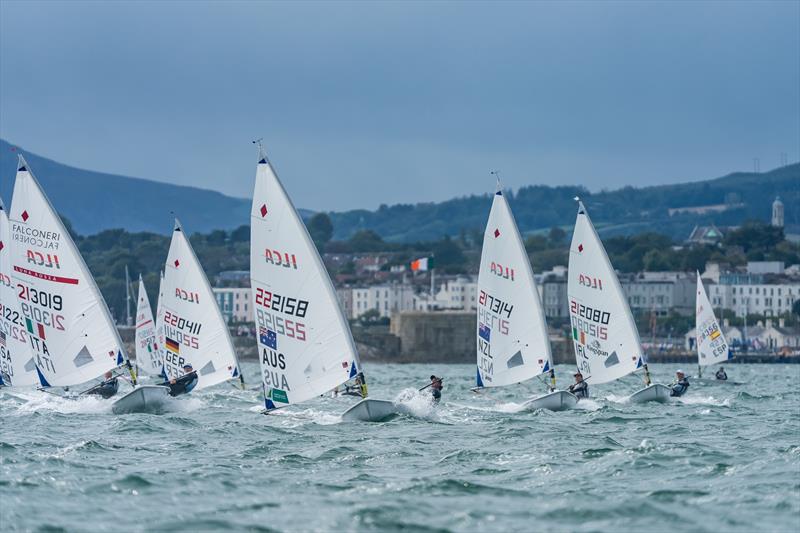 Stransky Leading the Pack during the 2026 ILCA 6 Women's Worlds in Dun Laoghaire - photo © Beau Outteridge / Australian Sailing Team