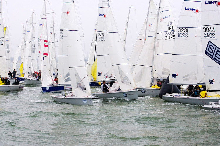 Action from week 2 of the Garmin Hamble Winter Series photo copyright Peter Danby taken at Hamble River Sailing Club and featuring the SB20 class
